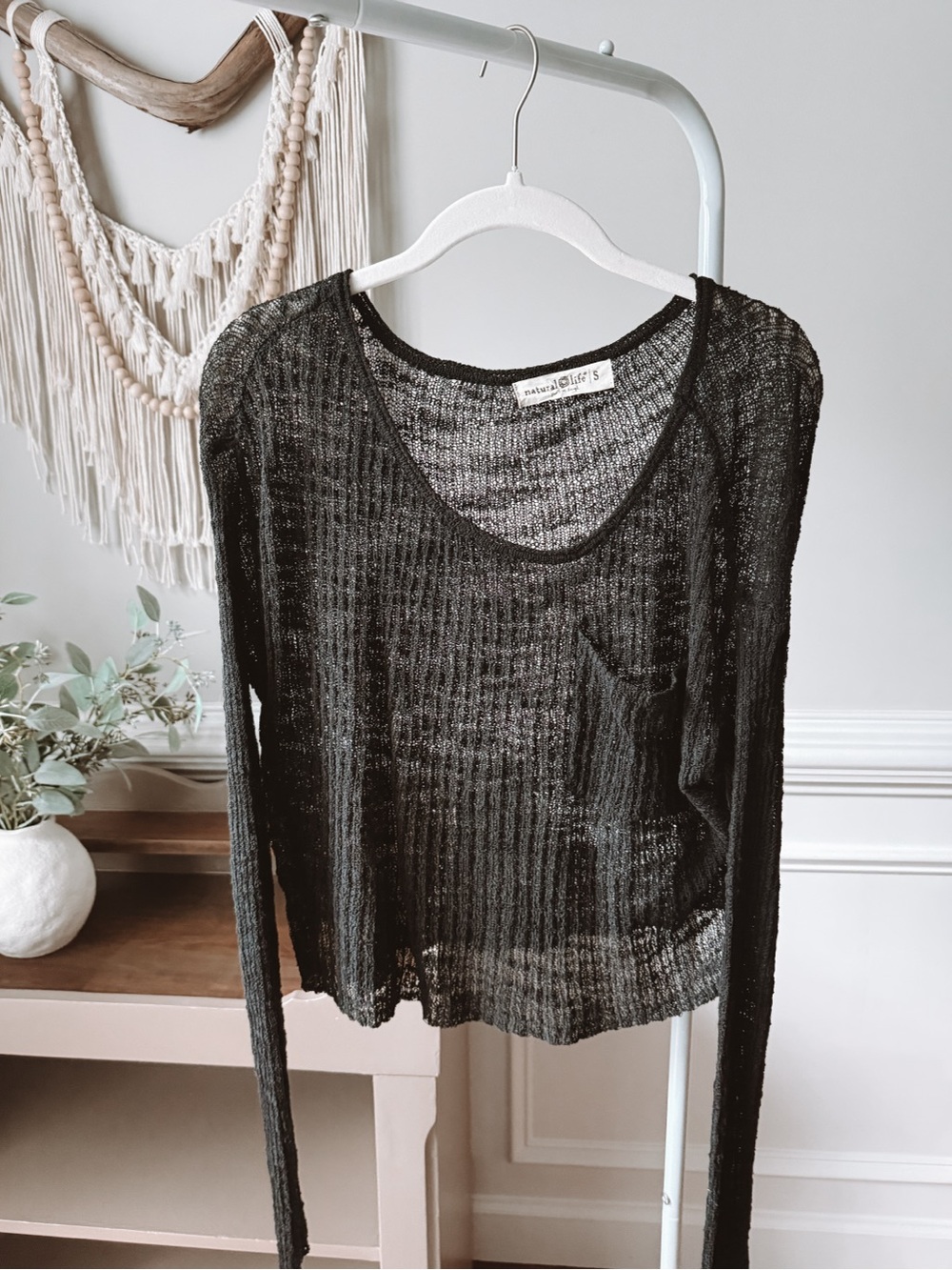 NATURAL LIFE Patti Layering Sweater -
Black